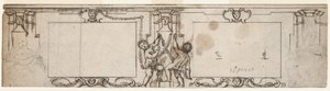 Projet pour des panneaux sculptés - Giovanni Francesco Romanelli